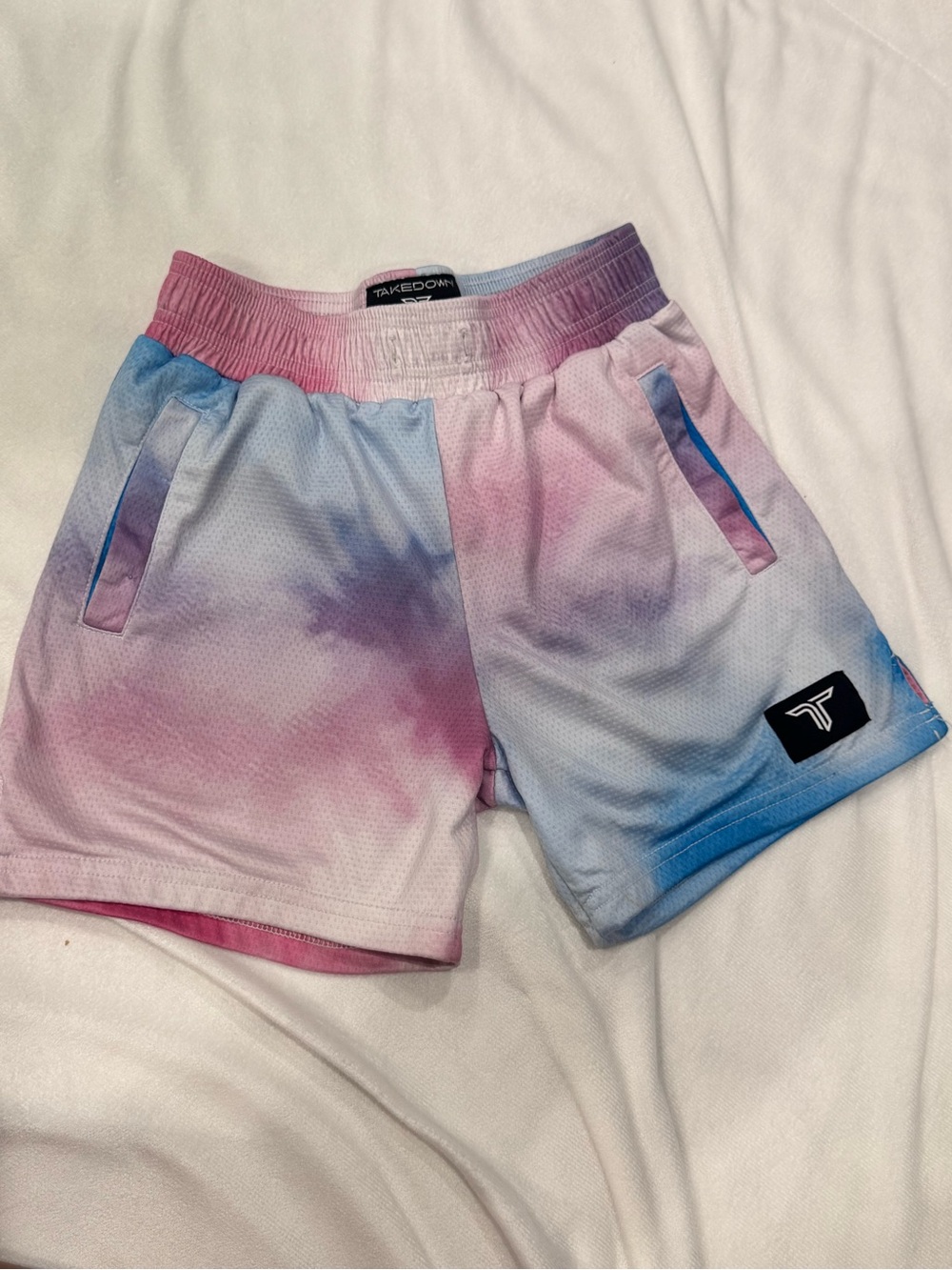 Women's Tie-Dye Performance Shorts - Pink & Blue